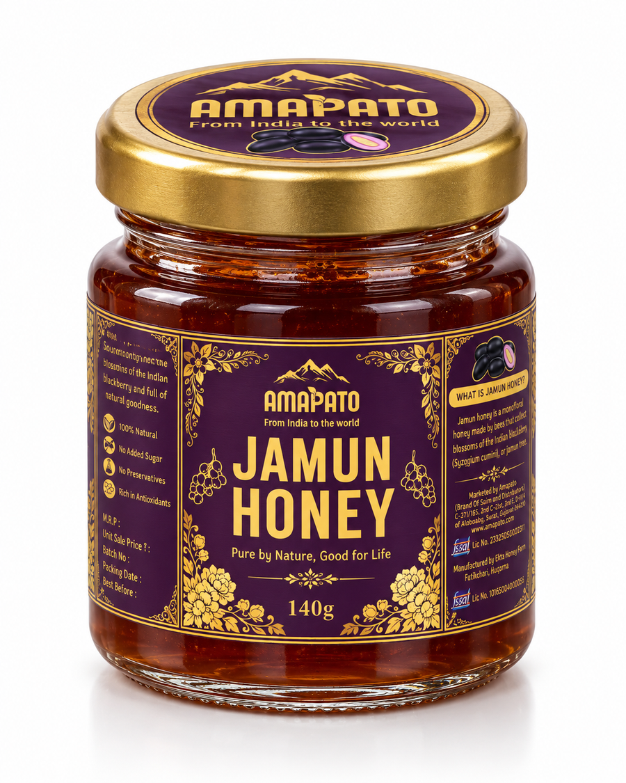 Amapato Jamun Honey 140g (100% Natural, No Added Sugar, No Preservatives)