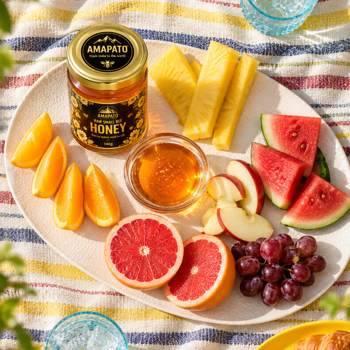 Amapato Raw Small Bee Honey, 40g (100% Pure Raw Honey, No Added Sugar)