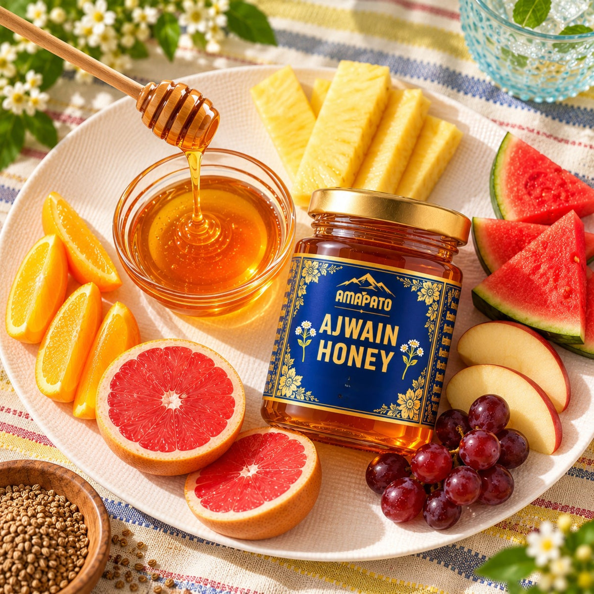 Amapato Pure Ajwain Honey, 40g (100% Natural, No Added Sugar, No Preservatives)