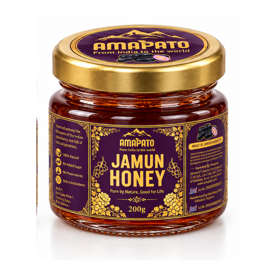 Amapato Jamun Honey 200g (100% Natural, No Added Sugar, No Preservatives)