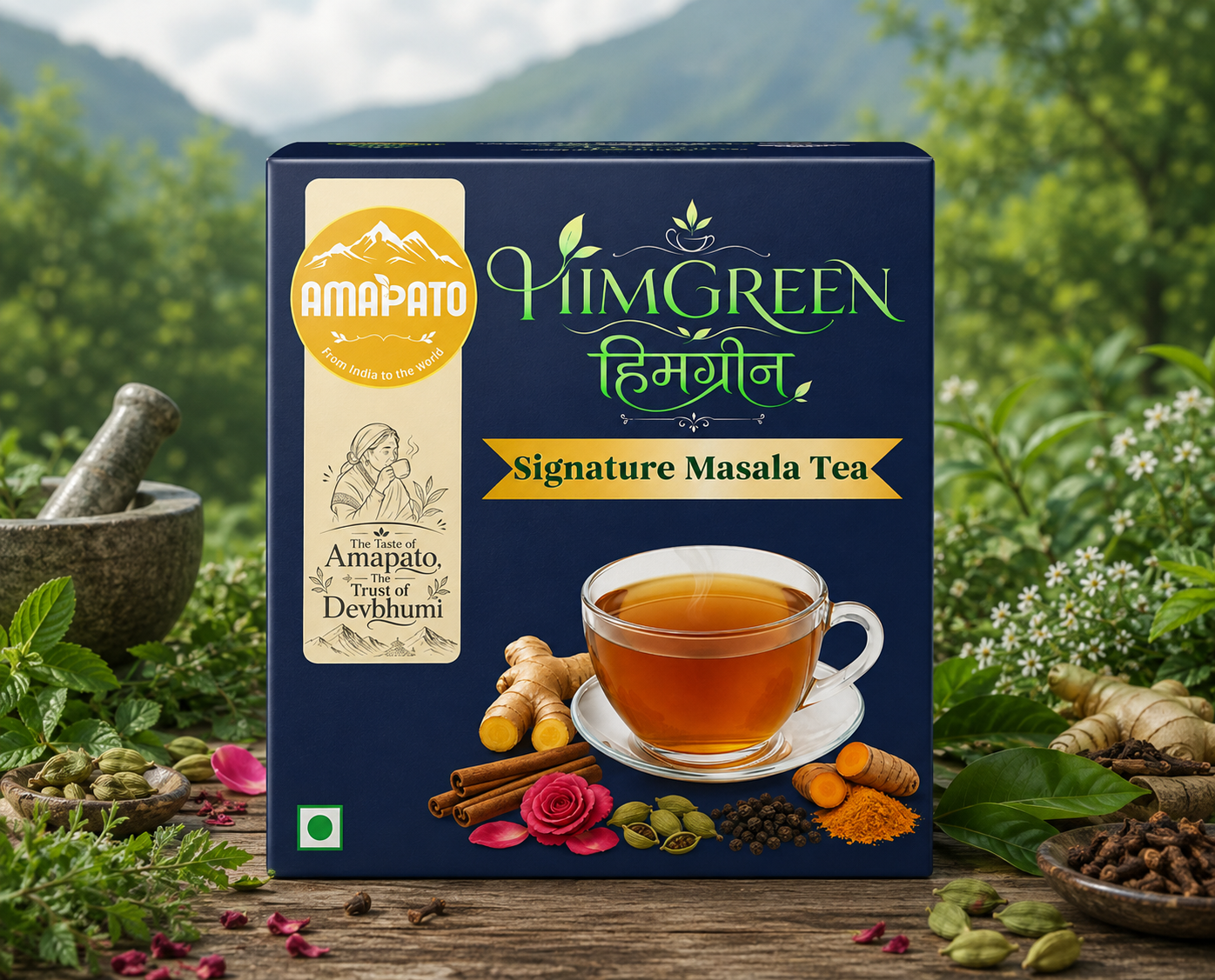 HIMGREEN Signature Masala Tea – Royal Spiced Wellness Blend