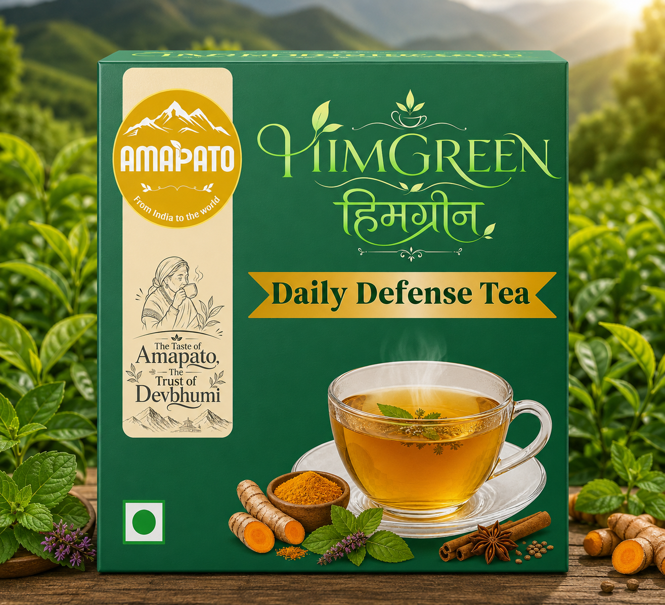 HIMGREEN Daily Defense Tea – Immunity & Wellness Herbal Blend