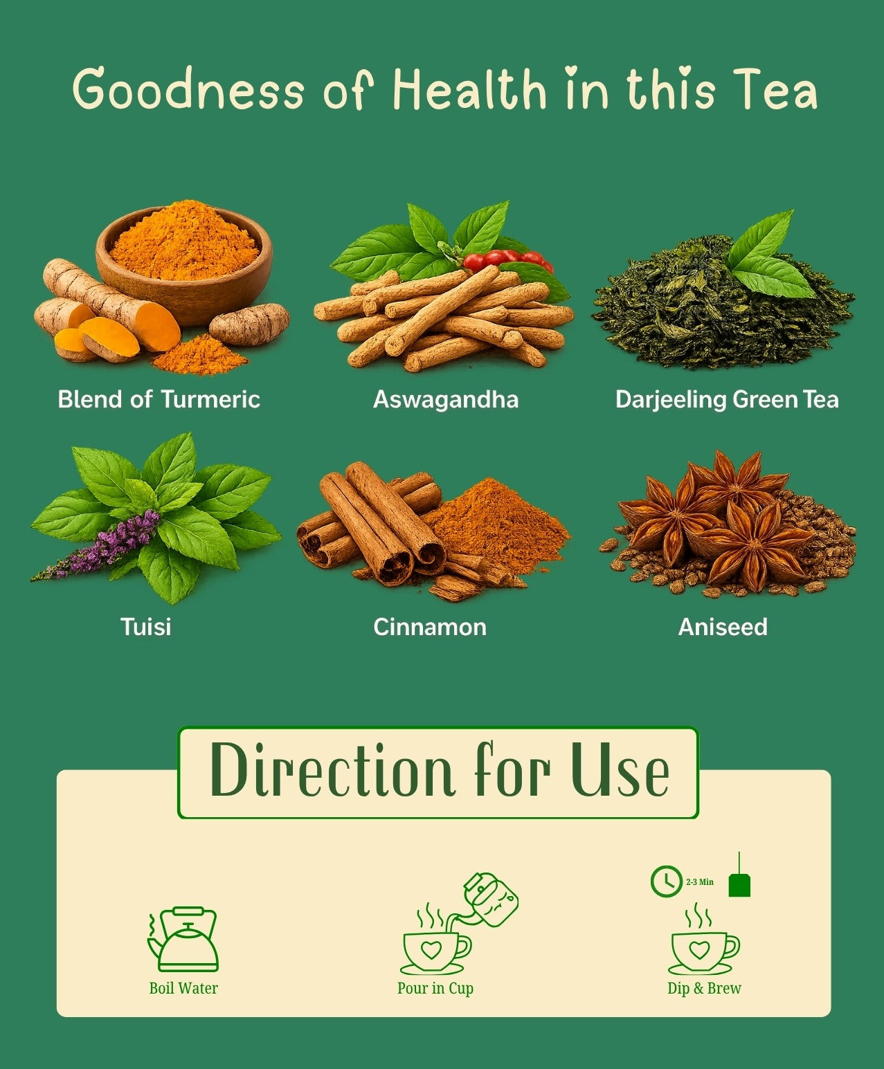 HIMGREEN Daily Defense Tea – Immunity & Wellness Herbal Blend