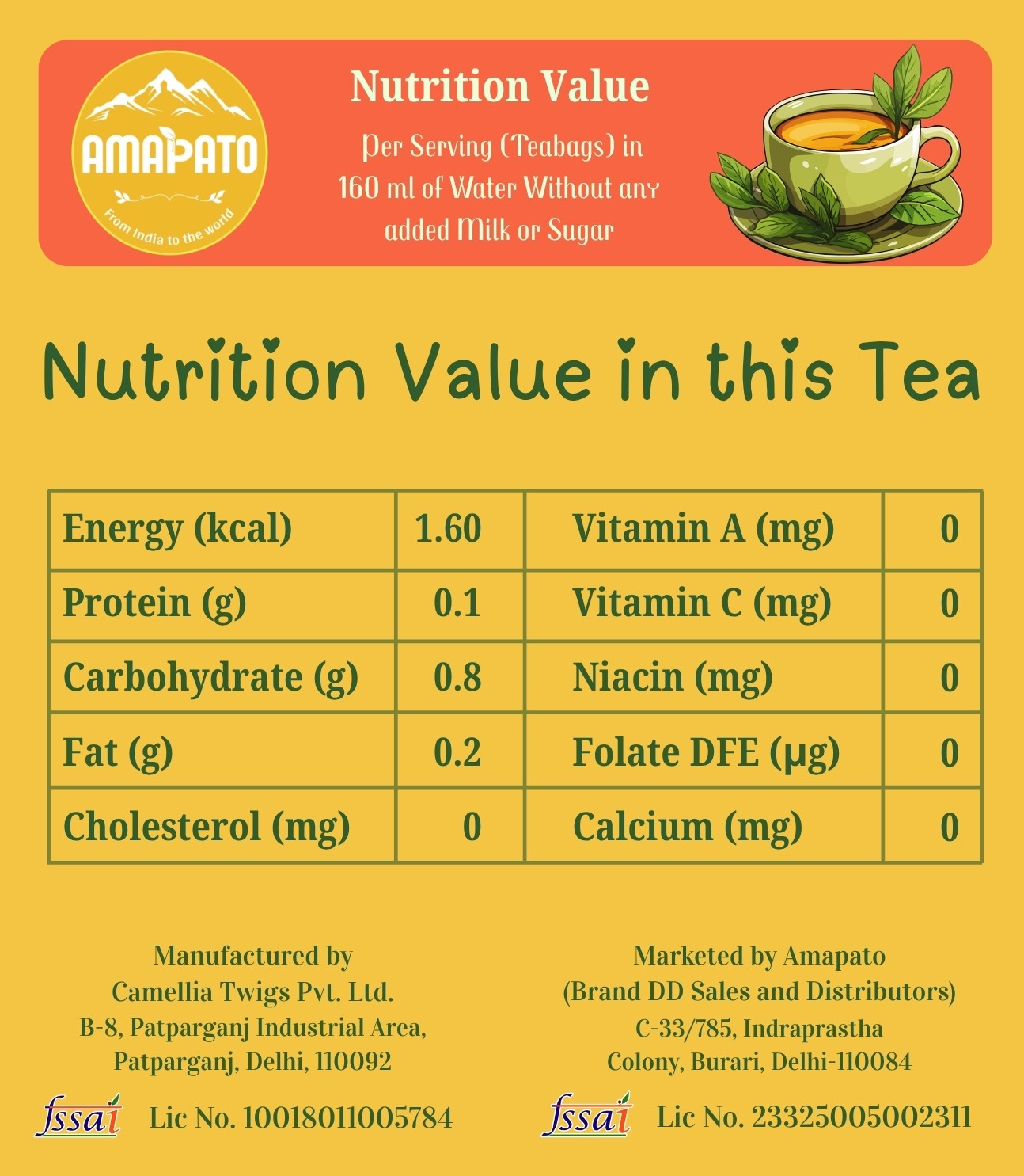 Amapato HimGreen Radiant Glow Tea – Premium Herbal Green Tea for Glowing Skin, Detox & Daily Wellness (10 Tea Bags)
