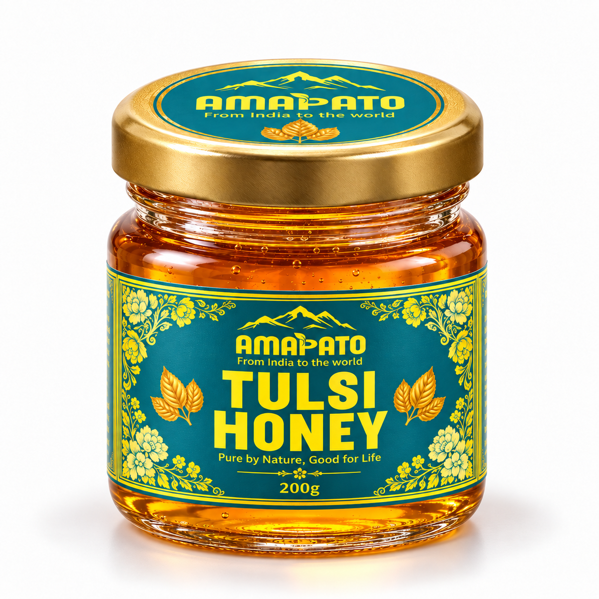 Amapato Tulsi Honey 200g (100% Pure Raw Honey, No Added Sugar)