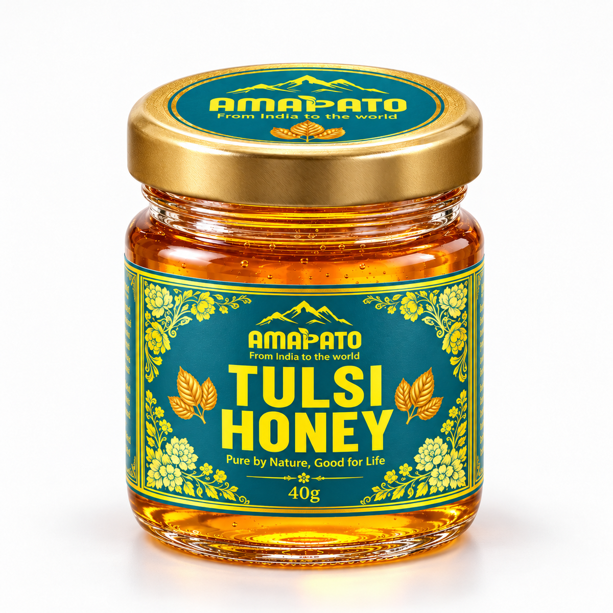Amapato Tulsi Honey 40g (100% Pure Raw Honey, No Added Sugar)