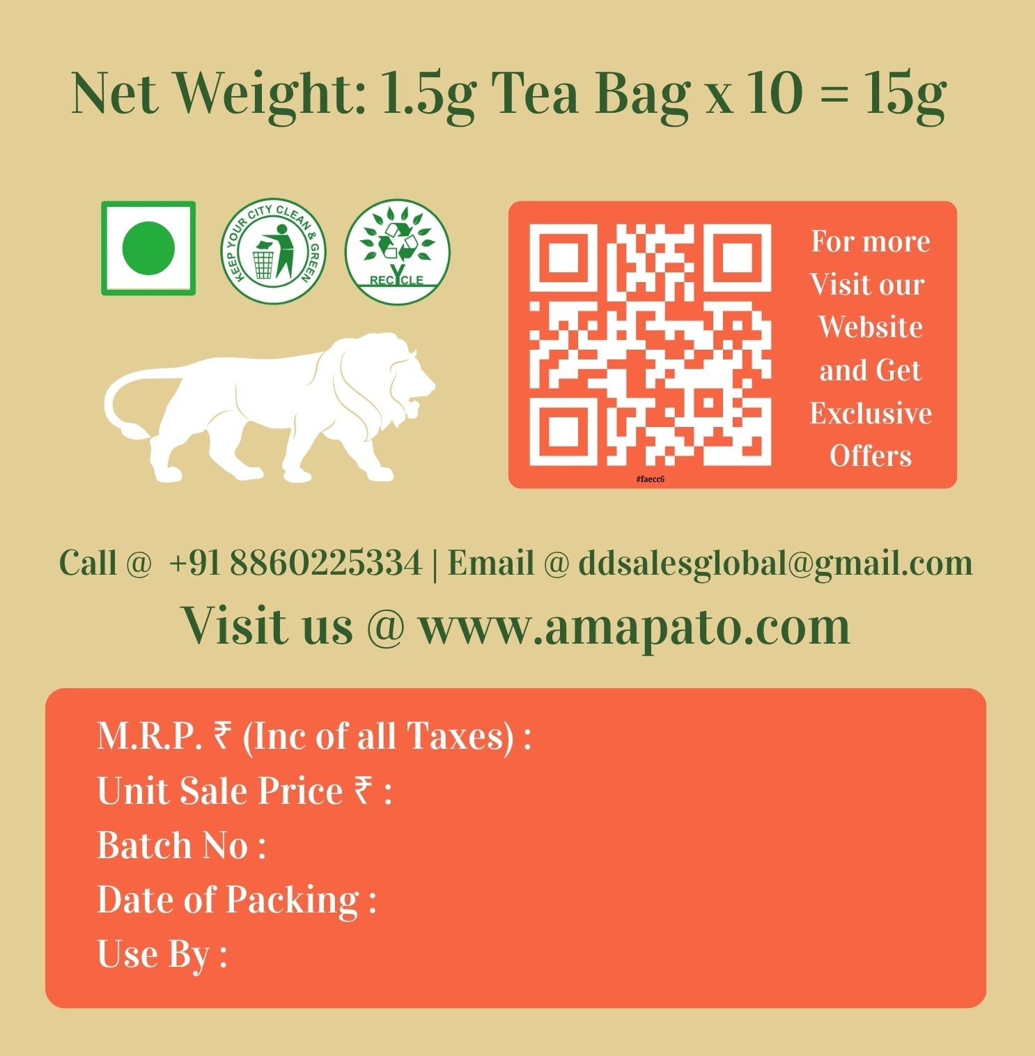 HIMGREEN Golden Turmeric Tea – Golden Herbal Wellness Blend