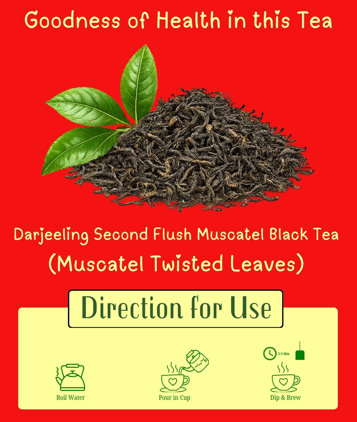 HIMGREEN Himalayan Black Tea – Premium Darjeeling Second Flush Muscatel Black Tea